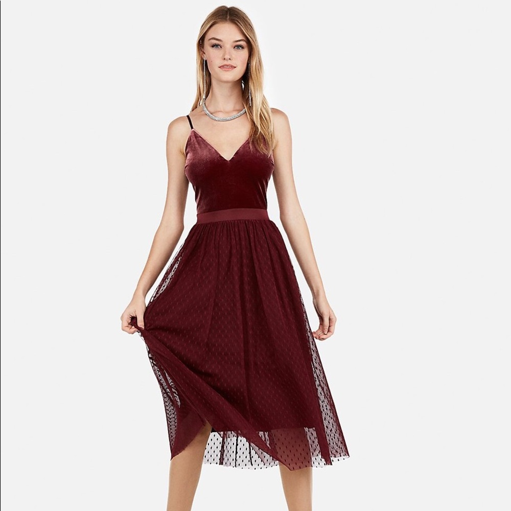 Velvet Bodice Toole Midi Dress